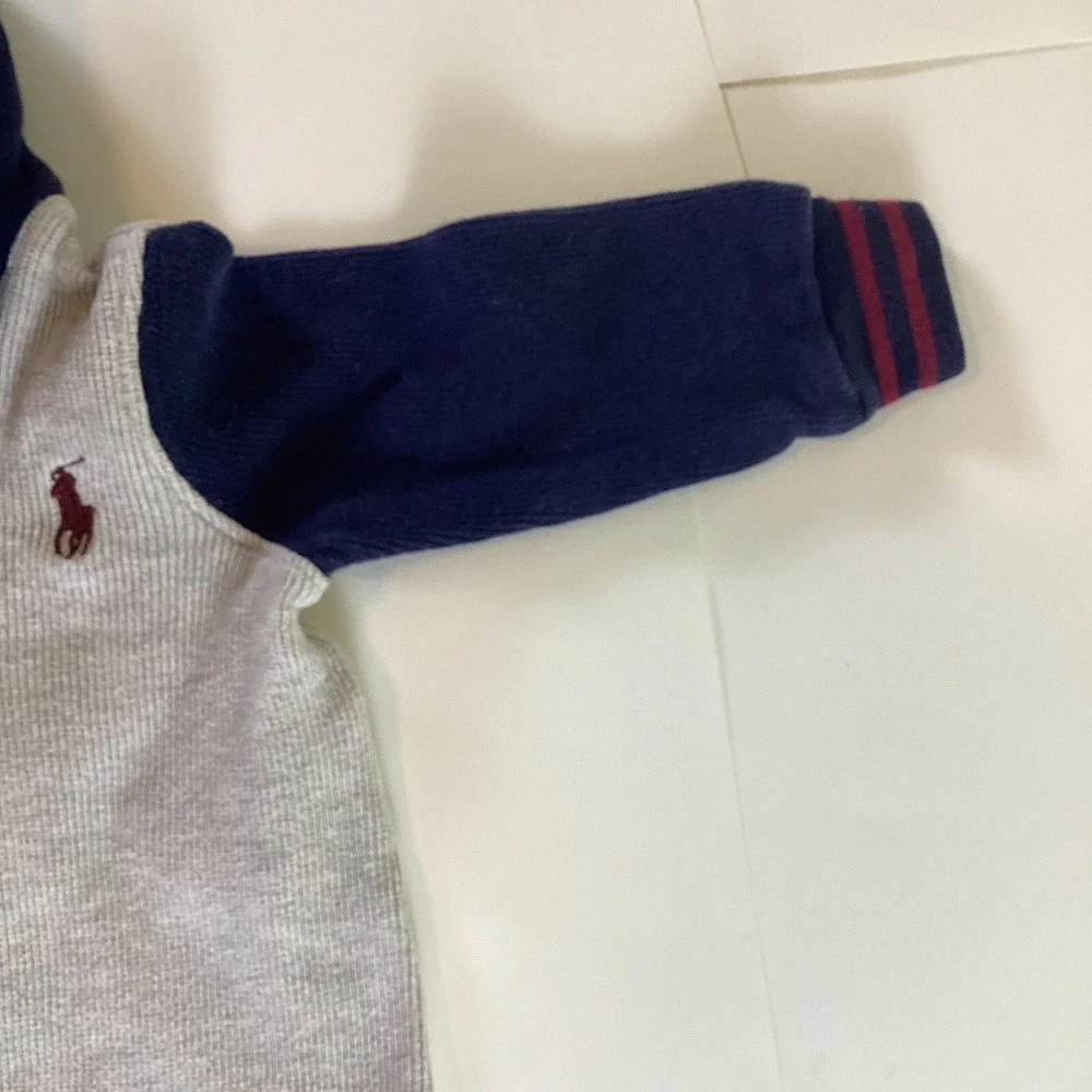 Ralph Lauren Baby Boy All In One Baby Grow One Piece Gray 6 Months Sleeper